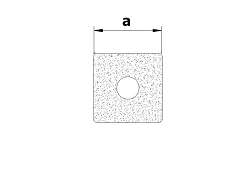 MIKROPORÉZNY PROFIL ŠTVORCOVÝ S DUTINKOU - Mäkčené gumené tesnenie EPDM 20°Sh (-30°C/+100°C)