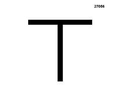 PROFIL 27056 "T" EPDM 65-70 ° ShA - Tvar "T" hrúbka 4 mm, 50x50 (30x30 mm) bal. úrez 5 m