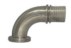 DRINTEX AG KOLENO-90 TŔŇ2817 - Nerezový, DIN 2817, PN 40 Bar s Rd závitmi (-60°/+350°C) bez tesnenia