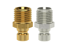 ESDM-NAAB VSUVKA DN 6 - Mosadzná s ventilom radu mini, priemer čapu tŕňa 9,4 mm