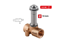 01F FLUID SOL Ø10- 2/2 NC PRIAMO OVLÁDANÝ SOLENOID - Ventily zatvorené bez prúdu, riadenie kvapalín 0-40 Bar (-10/+90°C)