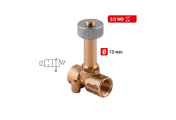 01F FLUID SOL Ø10- 2/2 NO PRIAMO OVLÁDANÝ SOLENOID - Ventily otvorené bez prúdu, riadenie kvapalín 0-18 Bar (-10/+90°C)