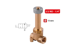 02F 2/2 NO - SOLENOID PRE KVAPALINY - NC - normálne otvorený, priem. 13 mm, 40 bar/60-510L/hod.