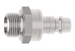 ŠTANDARD MALE AG-AB SS - Nerezová obojstranne uzatváracia vsuvka s vonkajším závitom DN 7,2