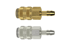 ŠTANDARD MINI TRN-AB - Rýchlospojka s obojstranným ventilom a hadicovým tŕňom Dn 5